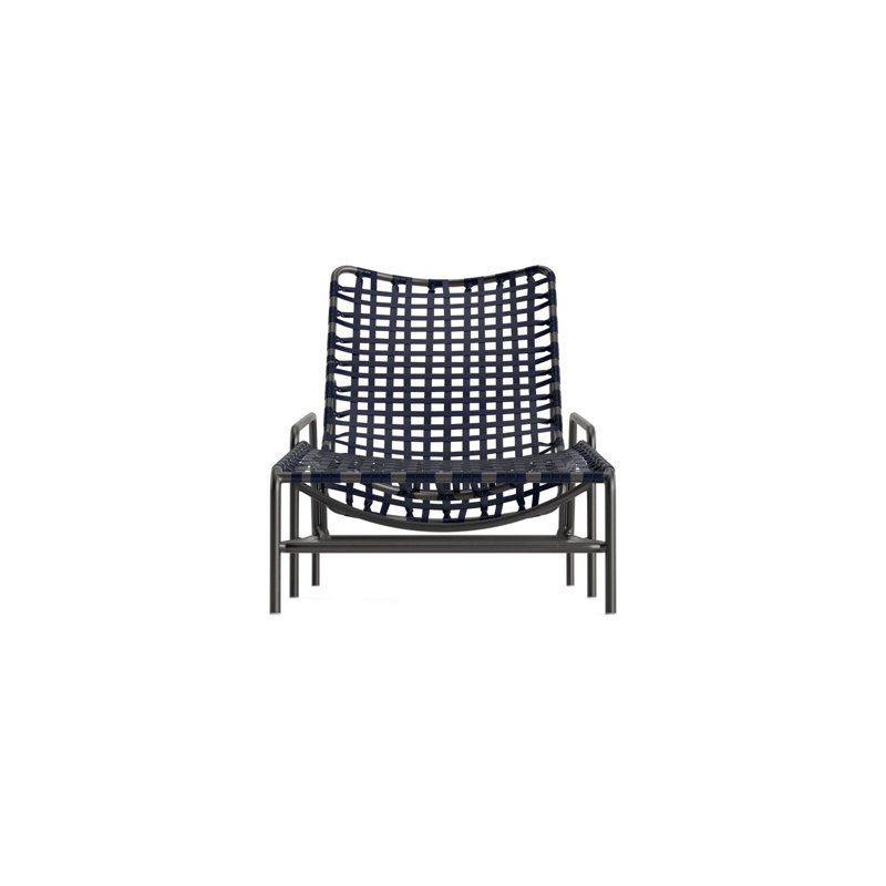 Kantan Outdoor Chaise Lounge, Marine/Textured Pewter