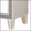 Table de chevet 2 tiroirs Champagne avec finition miroir, parfaite pour ajouter luxe et élégance à votre chambre à coucher