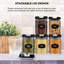 Plastic 3 Piece Storage Jar Set