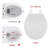 2PC Toilet Seat Round,Toilet Seat with Quick-Release And Quick-Attach, Plastic Toilet Seat with Soft Close, Easy Install and Clean - White