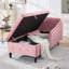 Méridienne surdimensionnée rembourrée en velours avec rangement caché L 74 po Maci-1778739584-1785842984