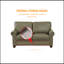 Fauteuil de salon en similicuir taupe