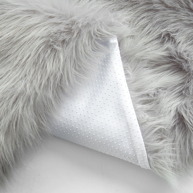 Enrica Soft Fluffy Gray Area Rug