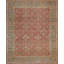 Tapis rectangulaires modernes en laine nouée à la main de style oriental moderne rouille rouge Oushak-79538408
