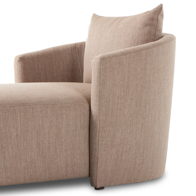 Farrah Chaise Lounge, Alcala Fawn 70% Polyester/20% Viscose/10% Flax