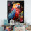 «Parrot Tropical Jungle Euphony II», reproduction sur toile