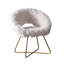 Chaise d'appoint rembourrée en fausse fourrure Slatina-871211499