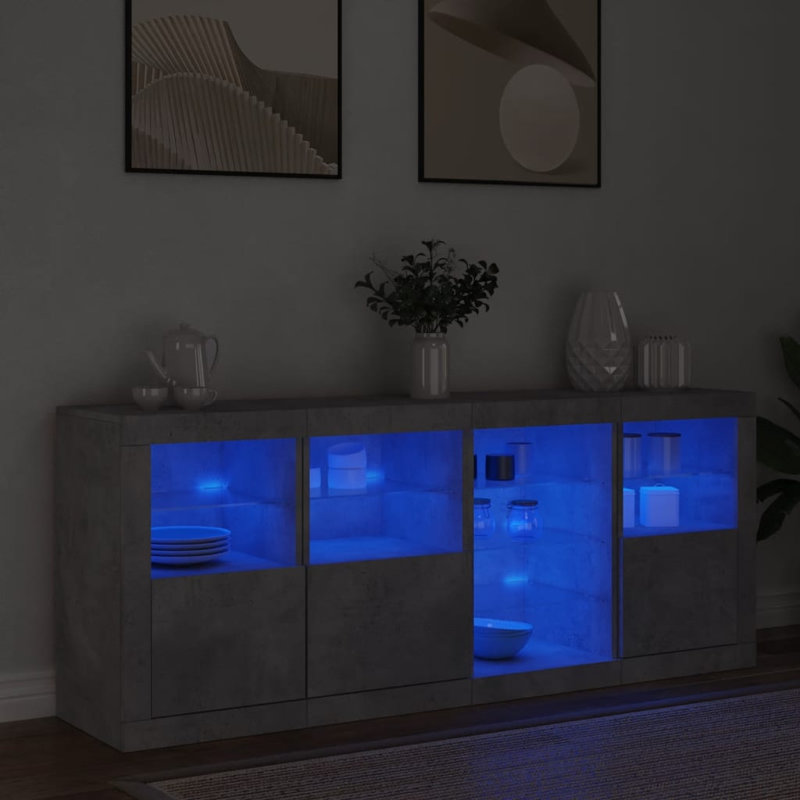 Azarea 164cm Sideboard, Concrete Grey