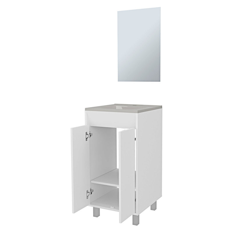 Bathroom Cabinet With  Doors, White
