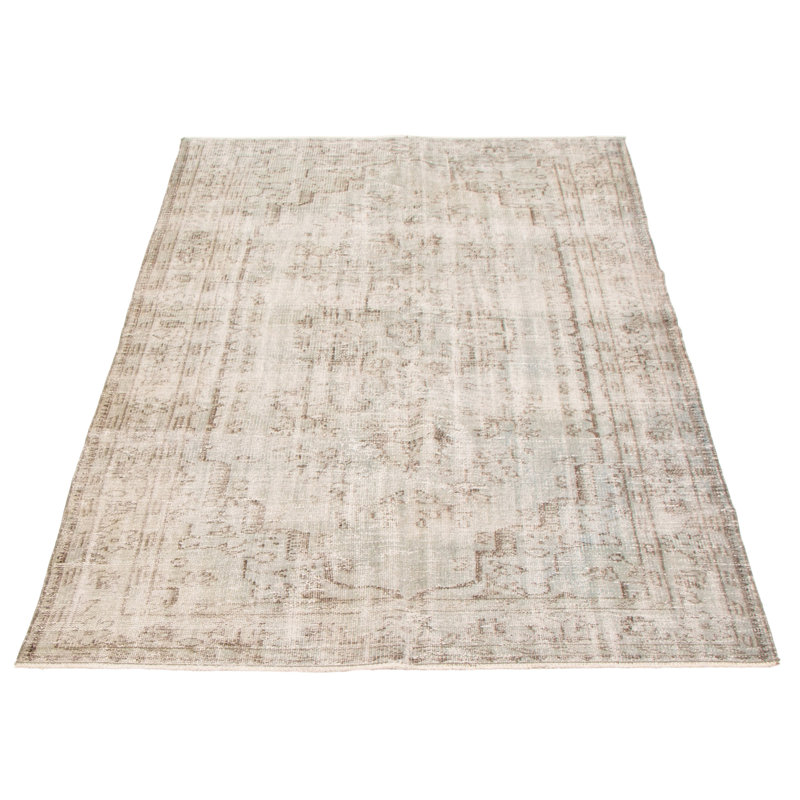Tapis unique en laine noué à la main de style années 2000 de 5 pi 3 po x 8 pi 6 po Okke