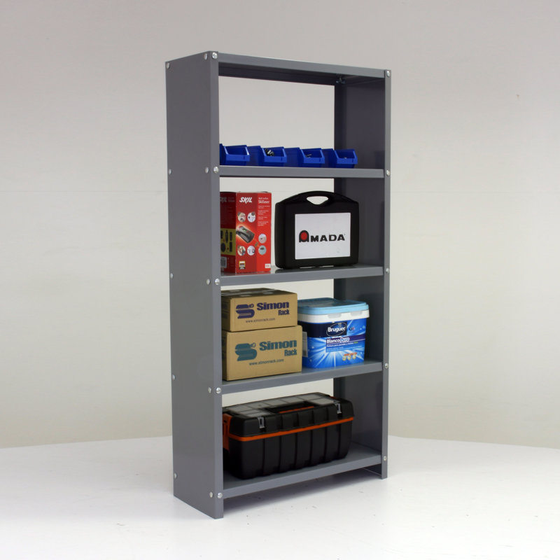 Vandermark Steel Height -Adjustable Shelving Unit, Grey, 160cm H x 60cm W x 30cm D