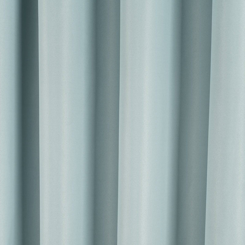 Blue Polyester Blackout Grommet Window Curtain Panels, 52" x 108"