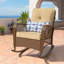 Chaise d'extérieur en rotin avec coussins Yentin-1706309109