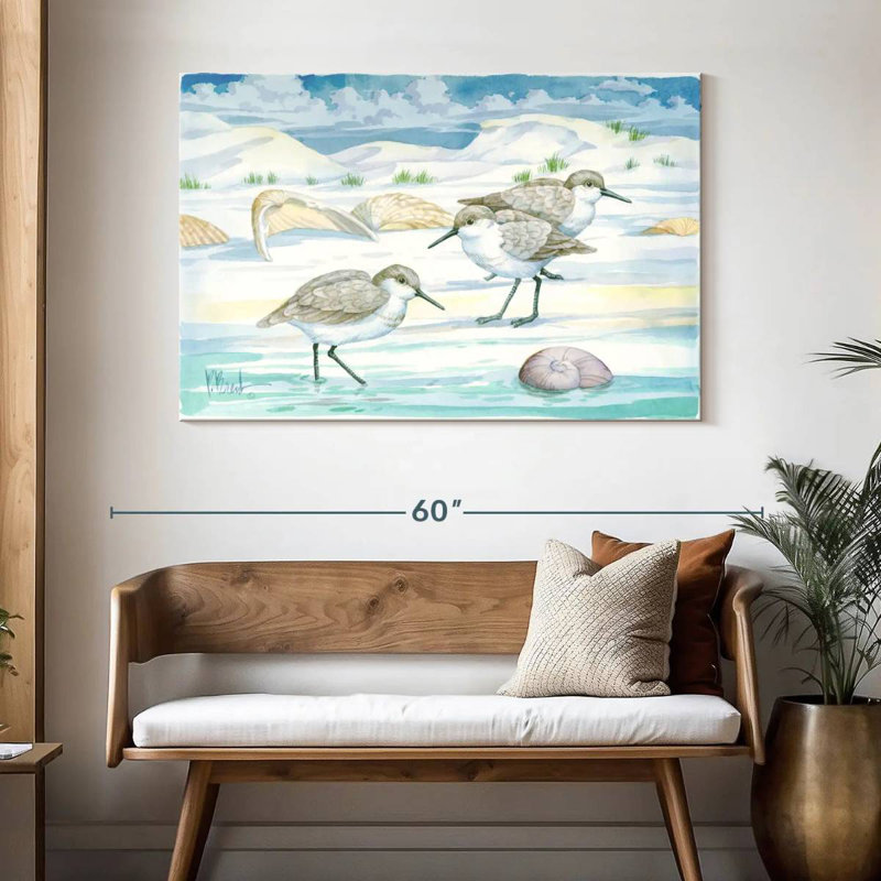 Shell Island Sandpipers, 32" H x 48" W