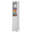 Armoire de salle de bain blanche: tiroir, tablette réglable, design moderne, blanc compact - autoportante avec tablette