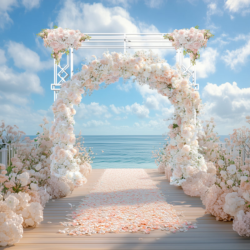 Heavy Duty Large Wedding Arch Stand Wedding Ceremony Arch Frame Backdrop  Stand White Metal For Outdoor Indoor