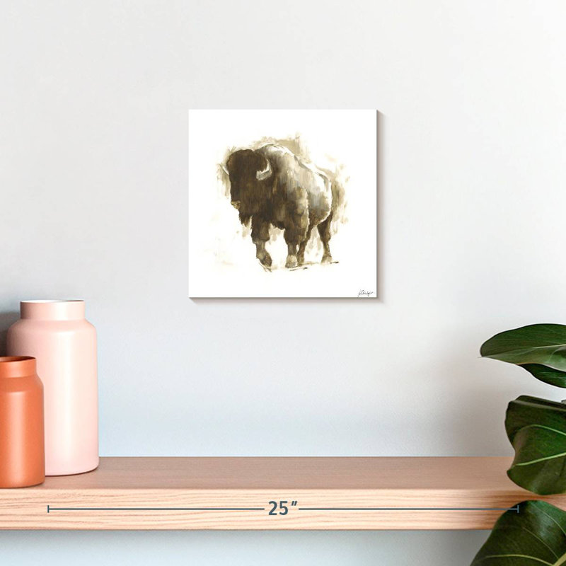 Bison rustique Brampt II, H 10 po x l 10 po