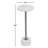 Decorative Round Metal Marble Top Drink Side Table with Pedestal Base for Living Room - Modern Accent Table for Slim Narrow End Table Design - White & Gold-671675196