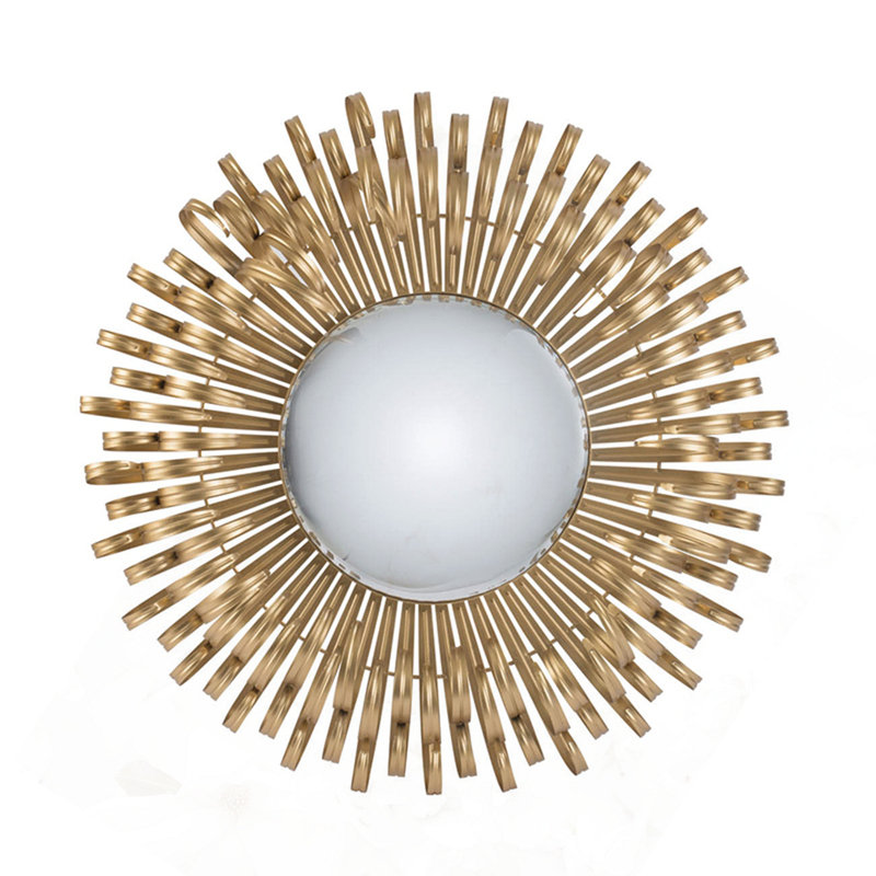 27" In Sunburst Design Wall Mirror