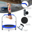 Blue Elephant 1.02cm Round Fitness Trampoline with Handlebar-1665302214
