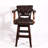 Trophy Tufted Dark Brown Swivel Bar Stool Upholstered Leather 26"-61924289-61558329