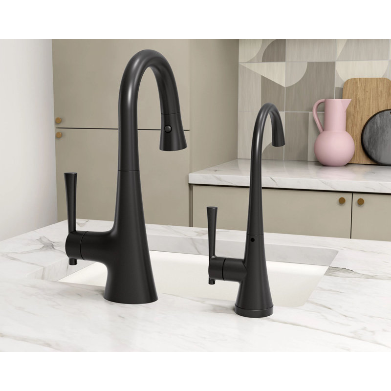 Kuv Single Handle Kitchen Faucet with Accessories, Spot Resist Stainless