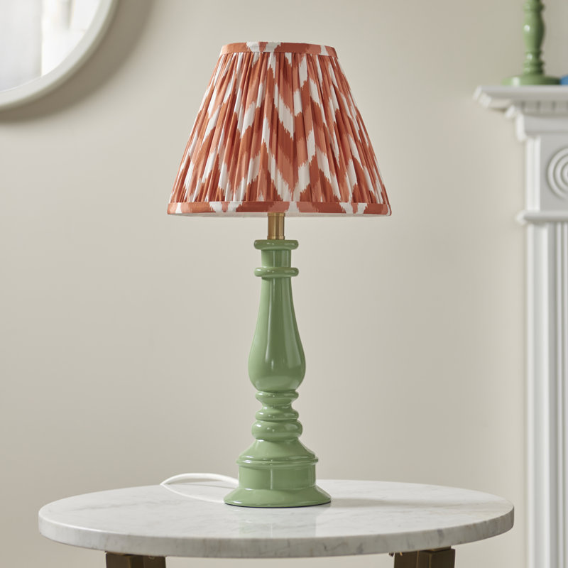 Myrtle Table Lamp, Apricot Orange, 52cm H x 25cm W x 25cm D