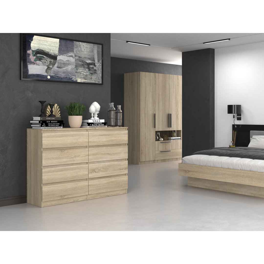120cm W 8 - Drawer Chest of Drawers