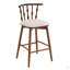 Tabouret de bar d'intérieur en bois Doria, avec revêtement, ensemble de 2-760027418