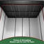 10 pi. L 8 pi. D Remise de rangement en plastique avec plancher