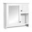 Armoire de salle de bain avec miroir - 2 tablettes murales peu encombrantes pour articles de toilette et accessoires