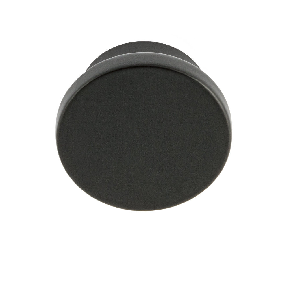 Ethan Round Cabinet Knob, Matte Black, 1 5/8"