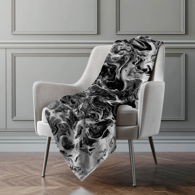Addison Machine Washable Sherpa Abstract Throw Blanket