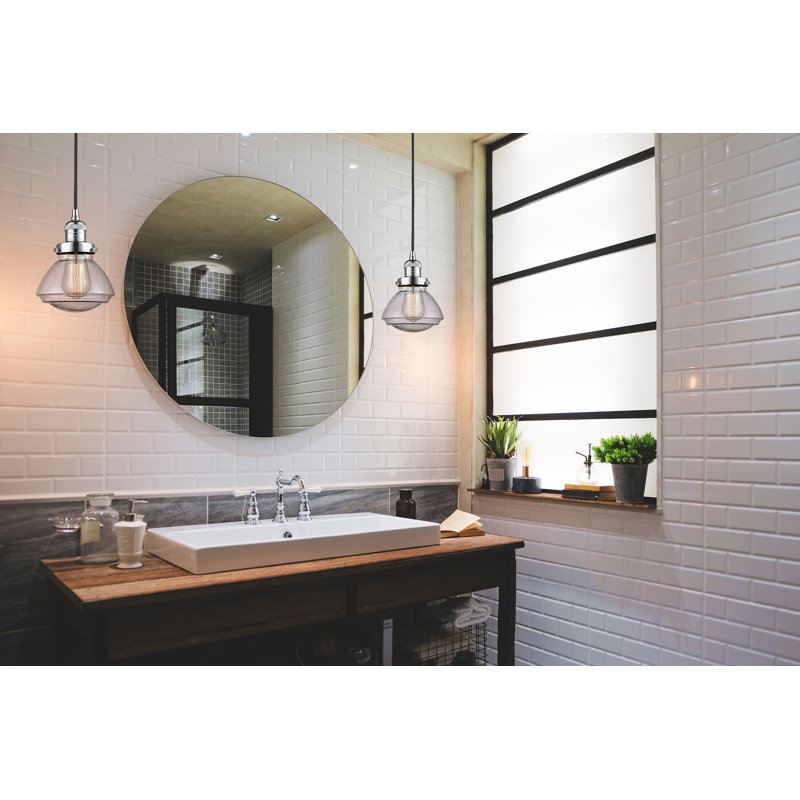 Chesterville 1 - Light Single Pendant, Brushed Satin Nickel, Seedy, No Bulb Included