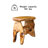 Tabouret de coiffeuse en bois massif Minnick