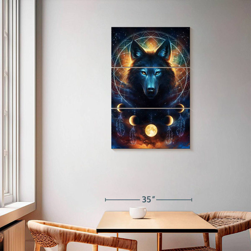 Brampt Dreamcatcher Wolf, 57" H x 36" W