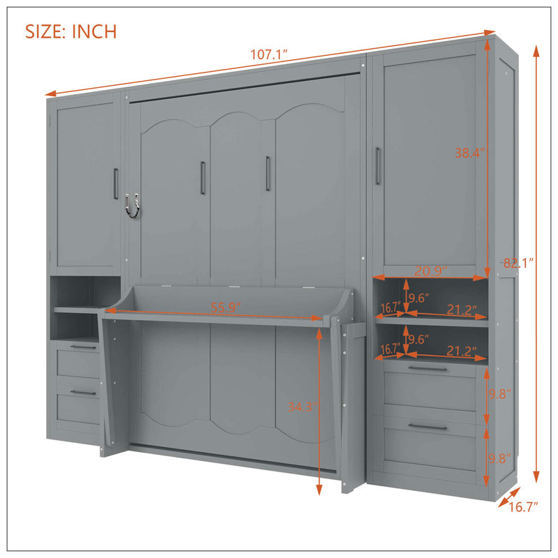 Bed For Bedroom, Grey