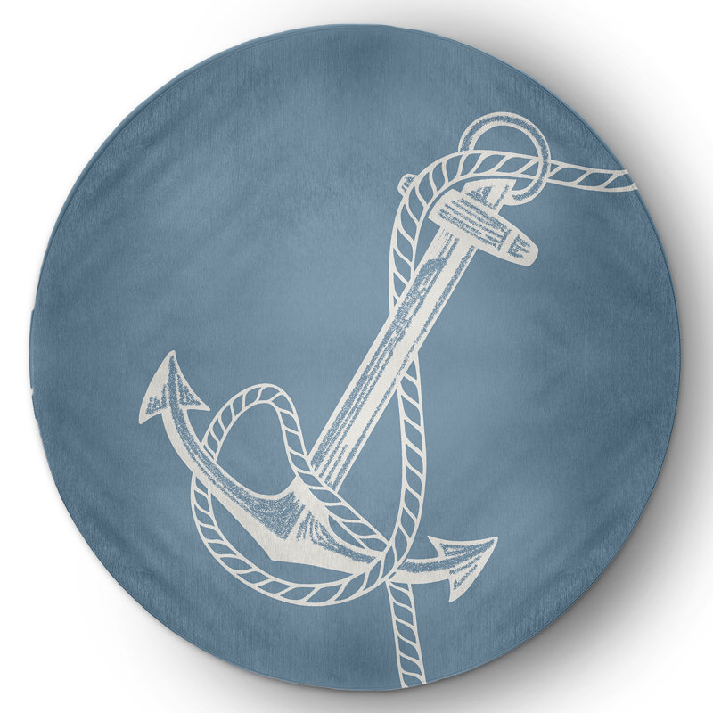 Ylve Chenille Indoor Rug, Round 5'