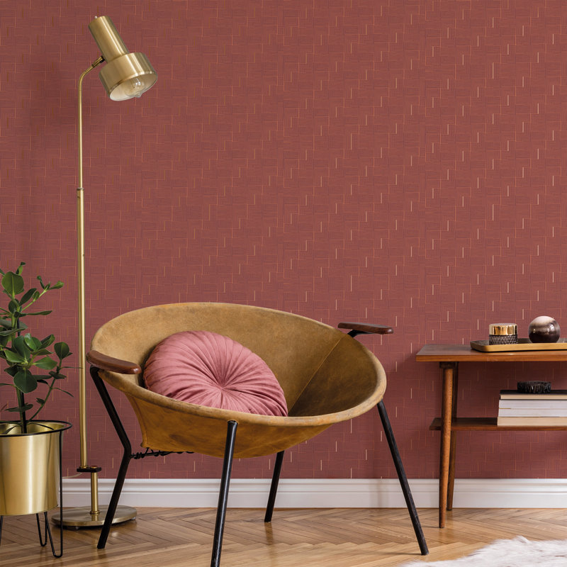 Luxe Labyrinth Wallpaper, Burgundy