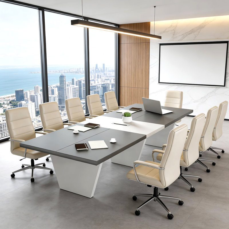 Table de conférence moderne et ergonomique pour une collaboration d'équipe