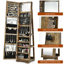 Armoire à bijoux verrouillable 360 ° 2-en-1 avec miroir pleine grandeur-2054642691