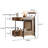 Solid Wood Side Table, Walnut Rattan Weaving Cart.