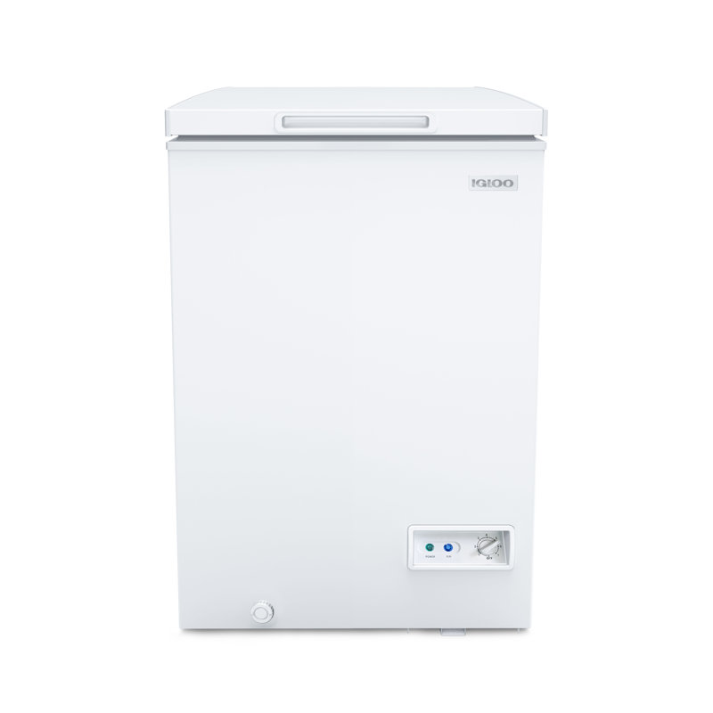 Igloo 3.5 cu. ft. Garage Ready Chest Freezer with Adjustable Temperature Controls, White