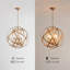 Lustre globe en laiton brossé à 4 lumières 18,9 po Malbon