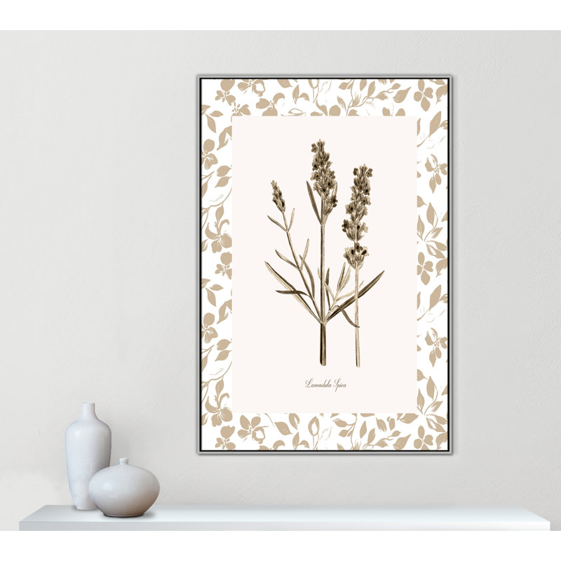 «Neutral Imperial III» par Kelly Donovan, 41.5'' W x 61.5'' H, Framed Canvas, Flottant argent