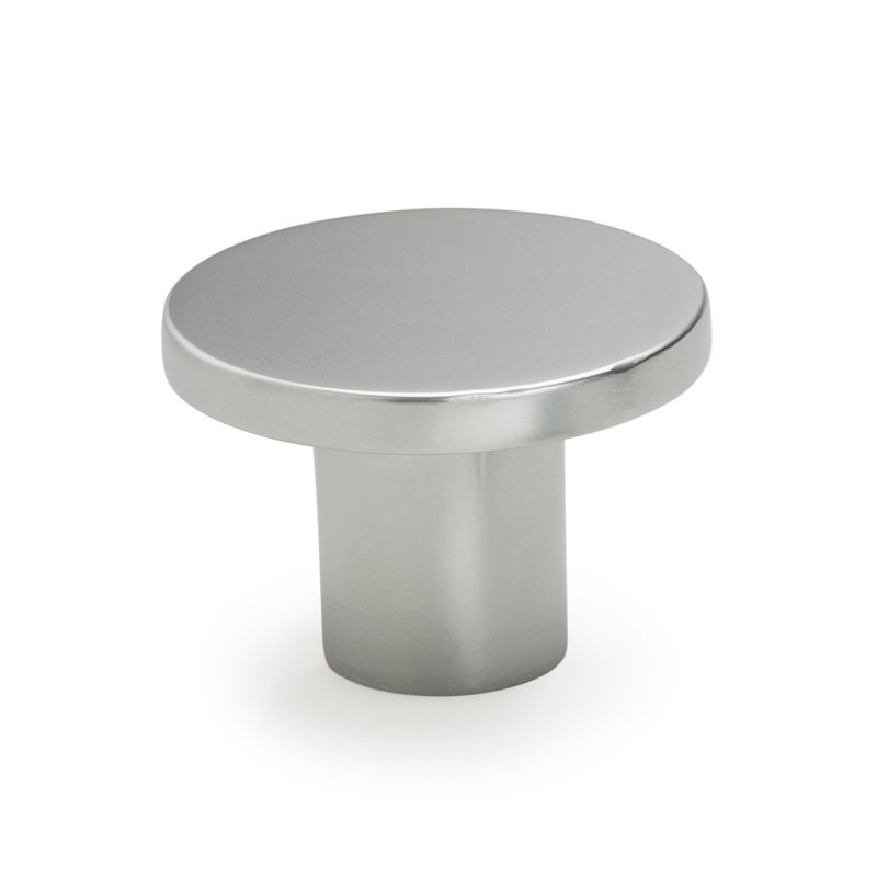 Poignée ronde de 1 po de diamètre, Chrome mat