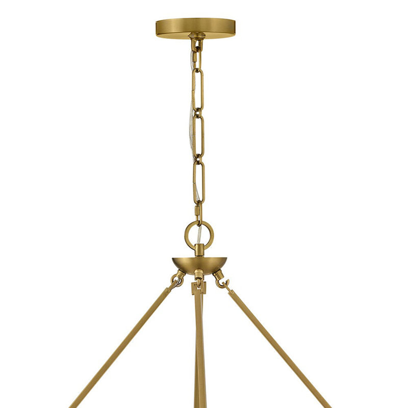 Hinkley Copley Chandelier, Lacquered Brass