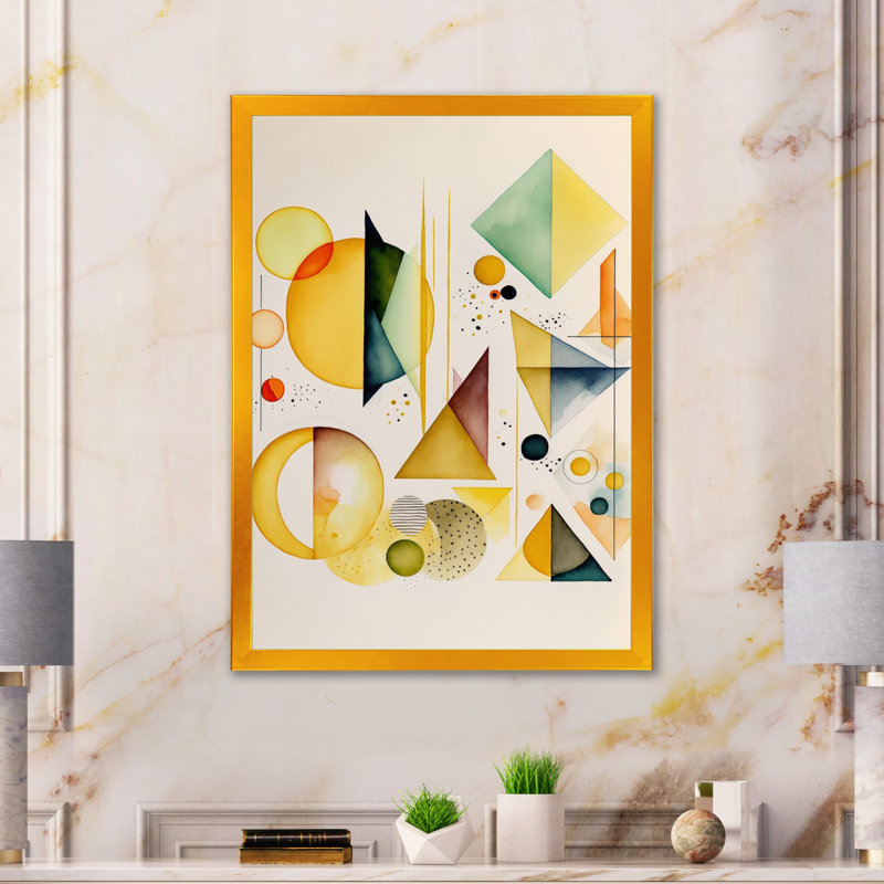 " Yellow Multi Shape Abstract I "