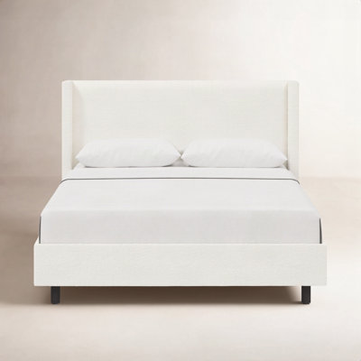 Hanson Upholstered Wingback Platform Bed