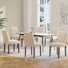 Chaises de salle à manger rembourrées modernes avec pieds en noyer